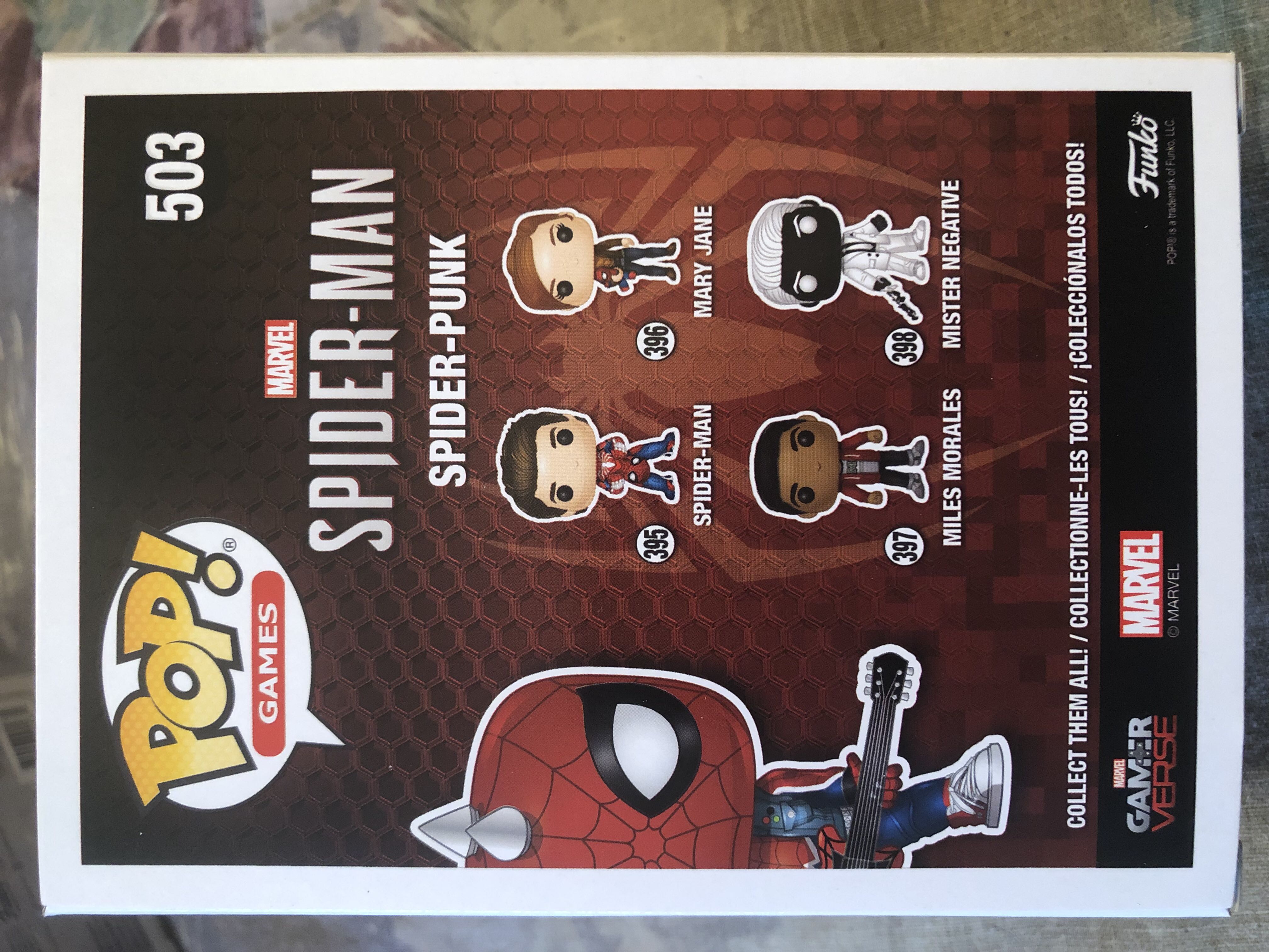 Spider-Punk Pop! 503 - Spider-Man vinyl figure collectible [Barcode 889698389839] - Main Image 2