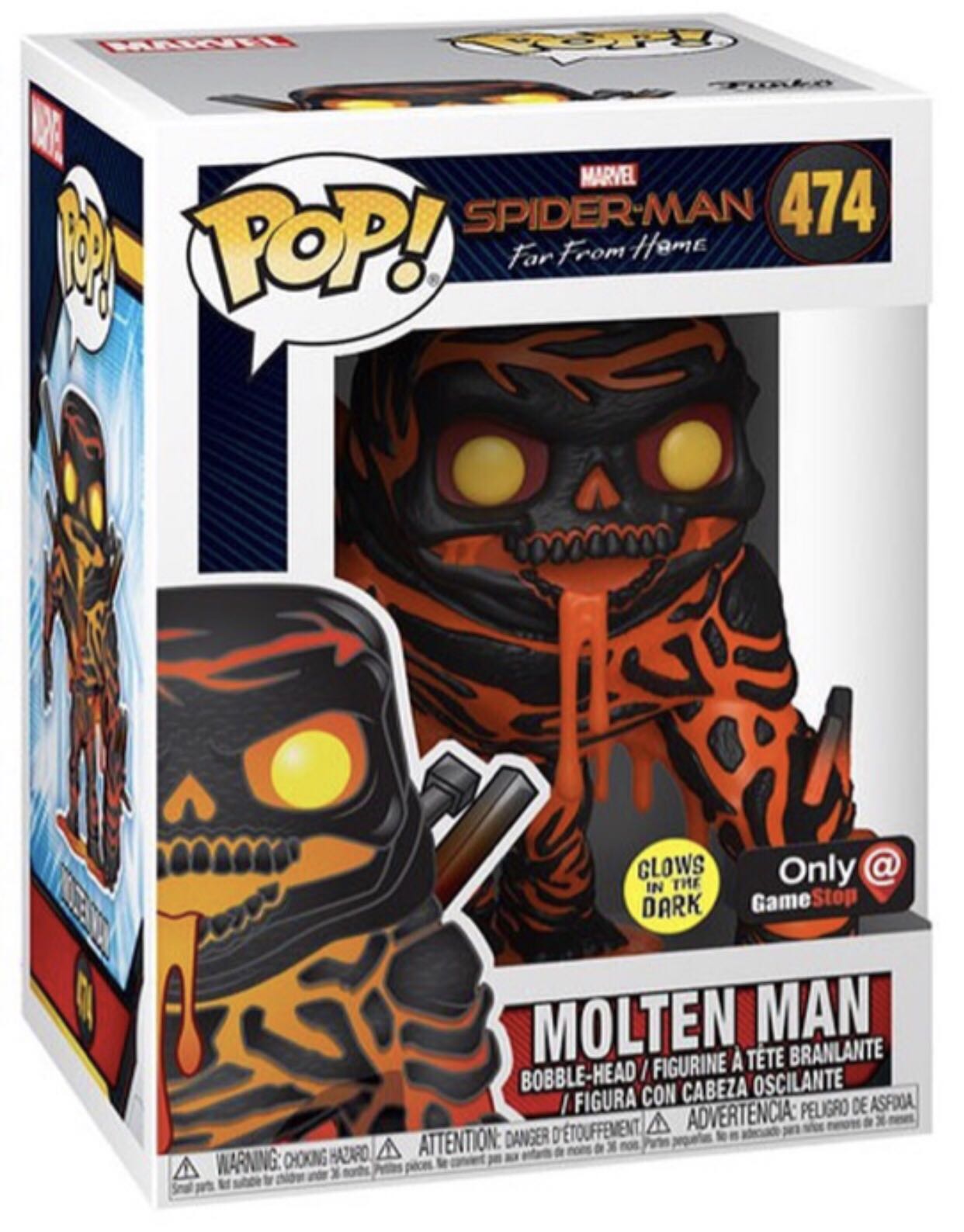 Spider-Man Far From Home: Molten Man (Glow in the Dark) - Spider-Man: Far from Home vinyl figure collectible [Barcode 889698392105] - Main Image 3
