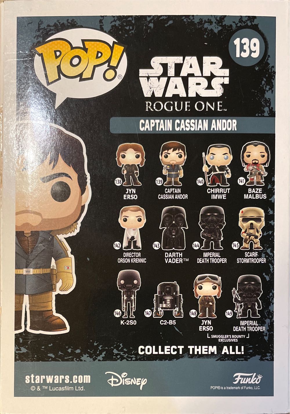 Star Wars - Rogue One Captain Cassian Andor - Star Wars vinyl figure collectible [Barcode 889698104524] - Main Image 3