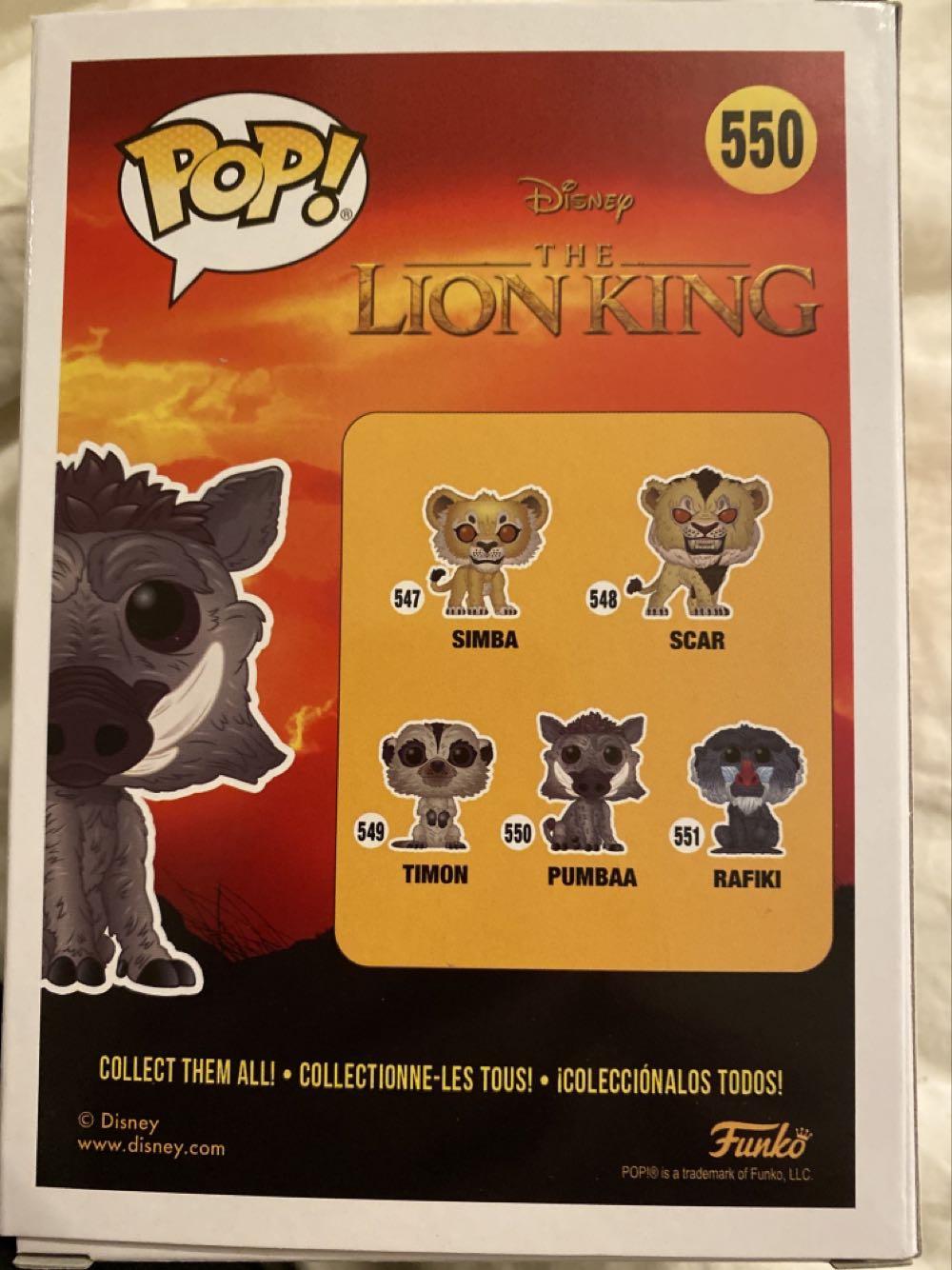 Pumbaa - The Lion King vinyl figure collectible [Barcode 889698385459] - Main Image 2
