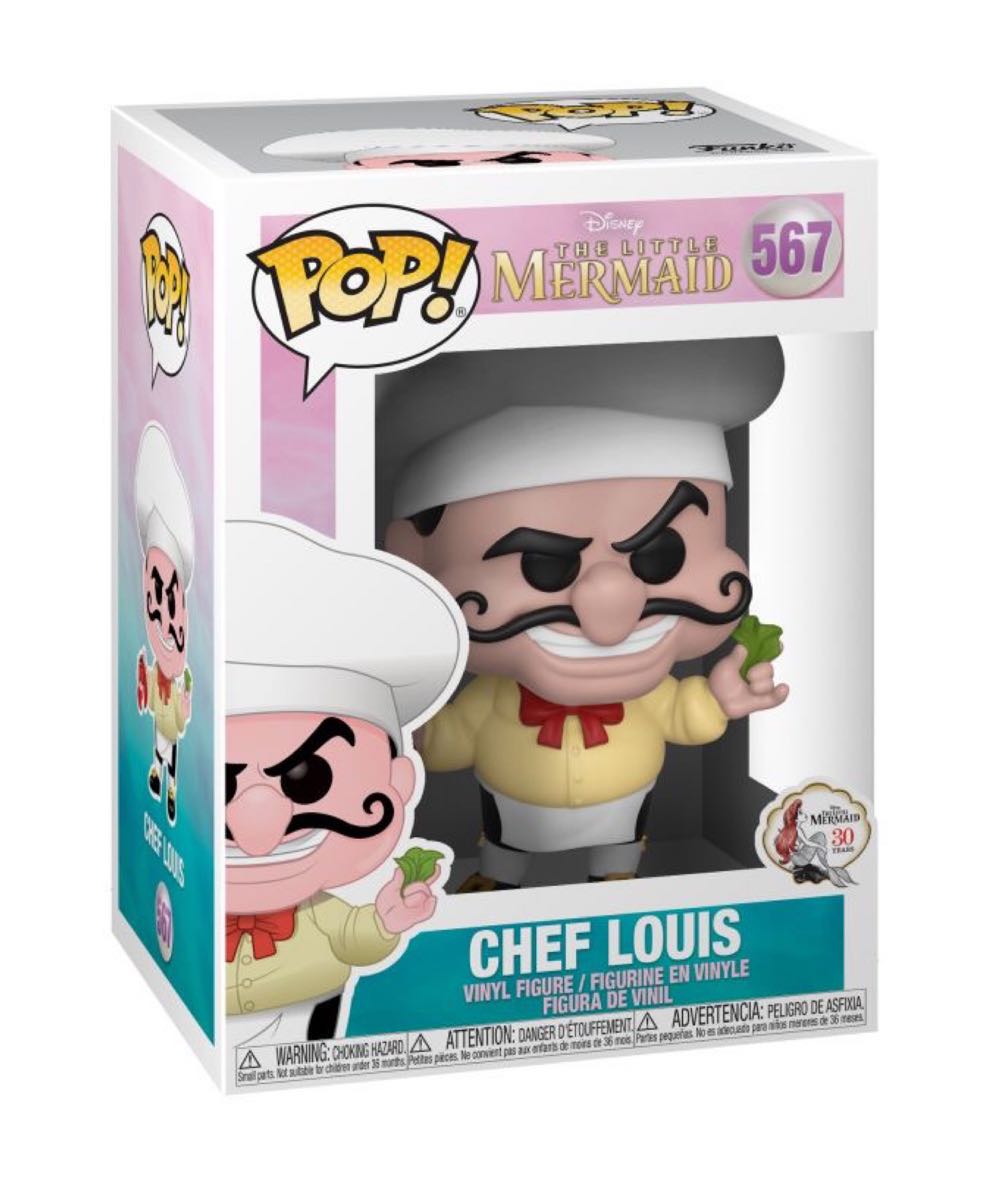 Funko Pop! The Little Mermaid: Chef Louis # 567 - The Little Mermaid vinyl figure collectible [Barcode 889698401043] - Main Image 3