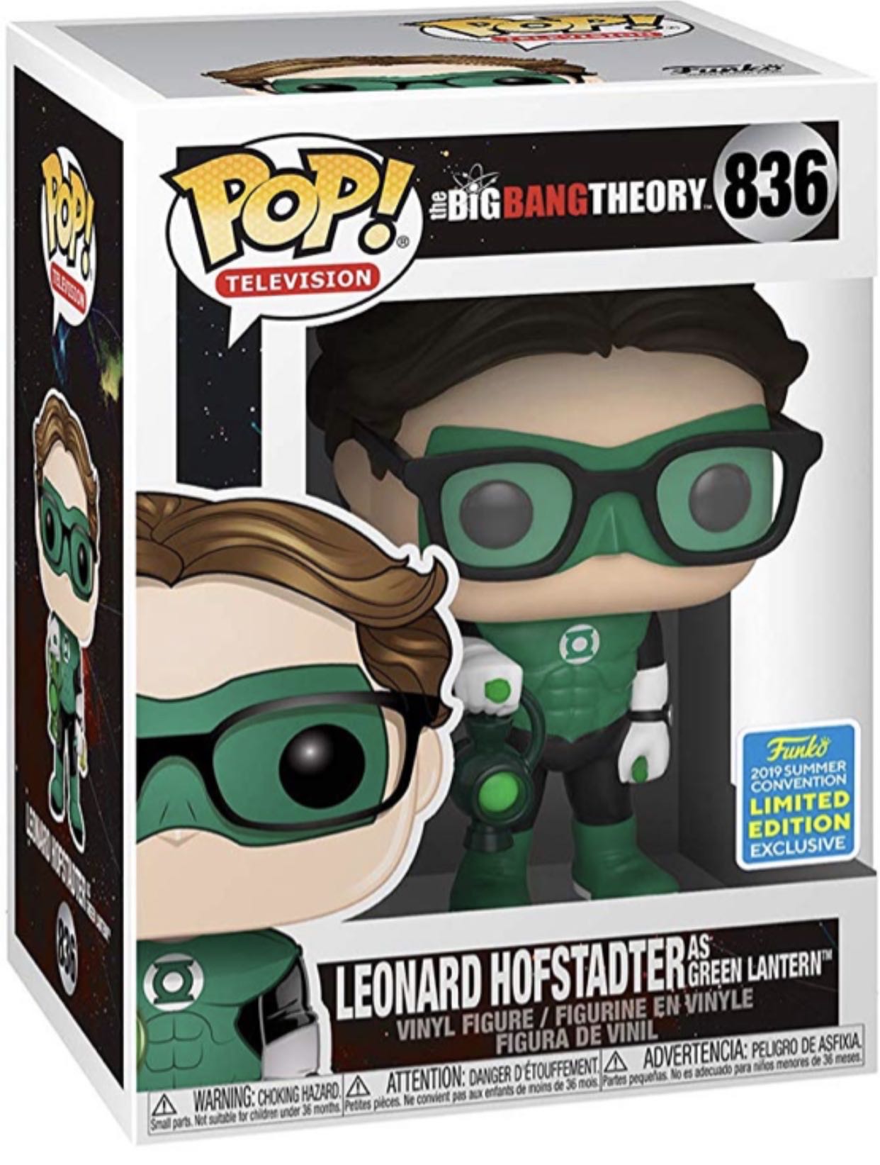 Leonard Hofstadter as Green Lantern - The Big Bang Theory vinyl figure collectible [Barcode 889698417082] - Main Image 3