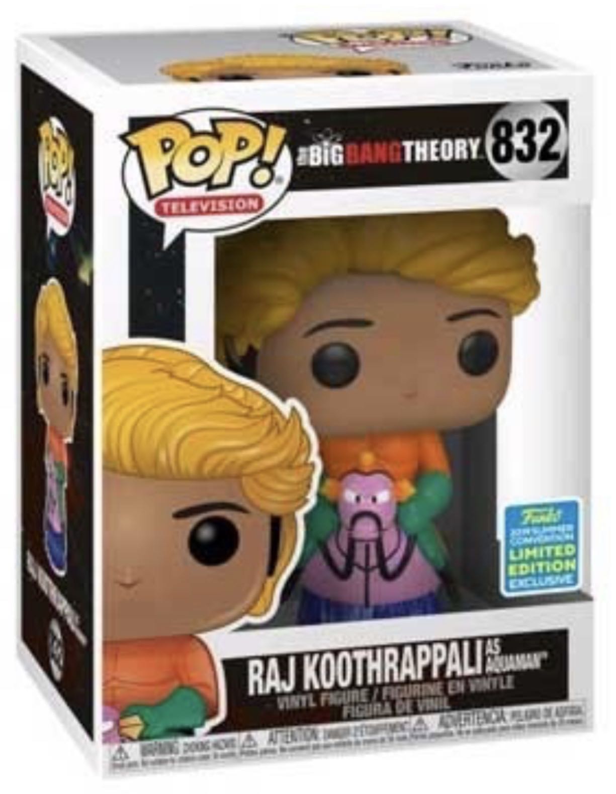 Raj Koothrappali as Aquaman - The Big Bang Theory vinyl figure collectible [Barcode 889698417044] - Main Image 3