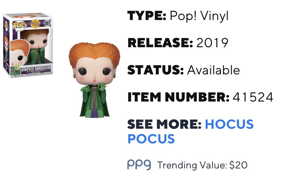 Hocus Pocus: Winifred Sanderson - Hocus Pocus vinyl figure collectible [Barcode 889698415248] - Main Image 4