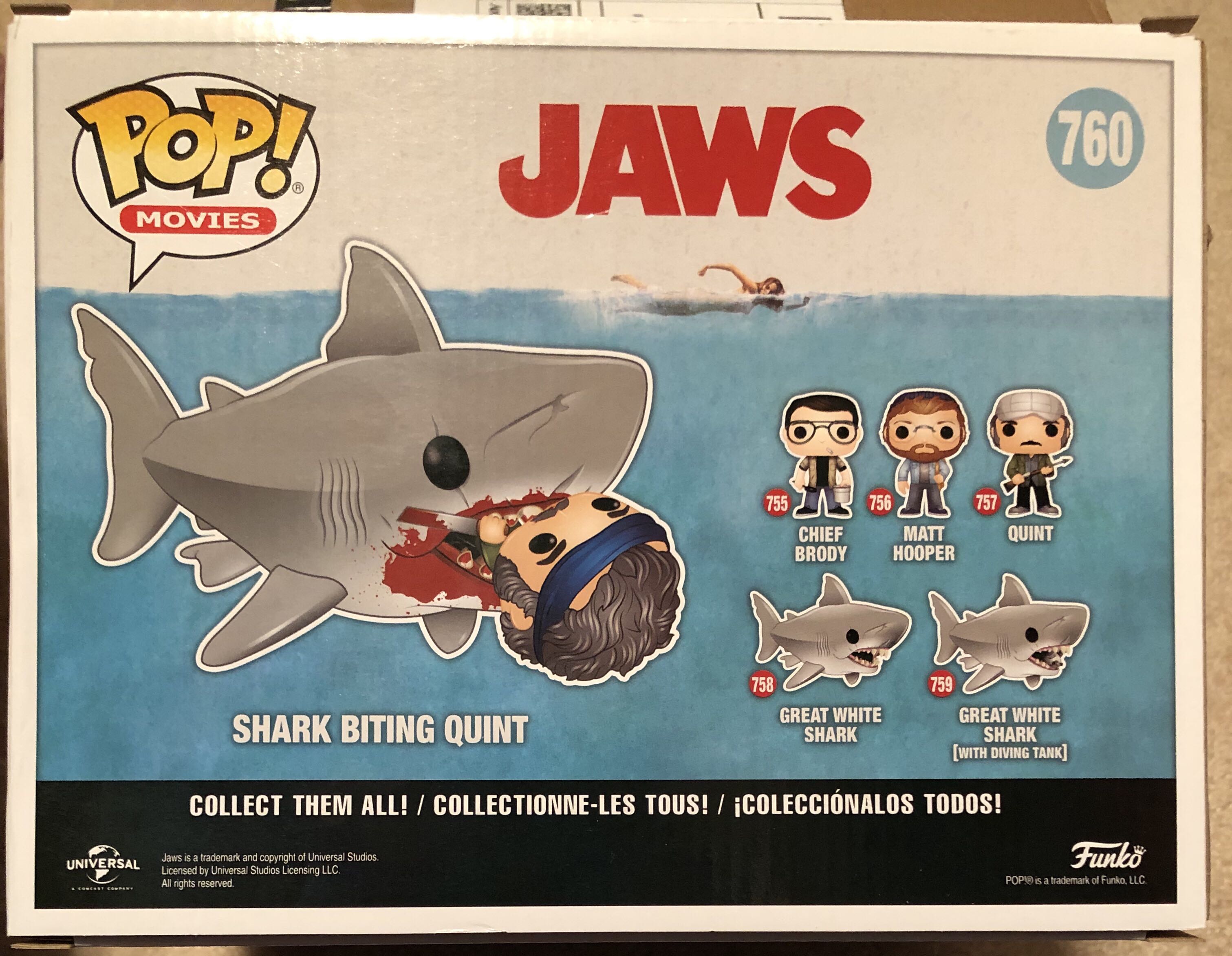 Shark Biting Quint - Jaws vinyl figure collectible [Barcode 889698385688] - Main Image 2