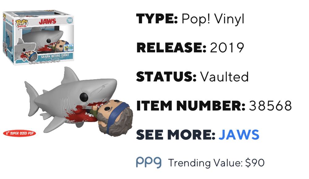Shark Biting Quint - Jaws vinyl figure collectible [Barcode 889698385688] - Main Image 4