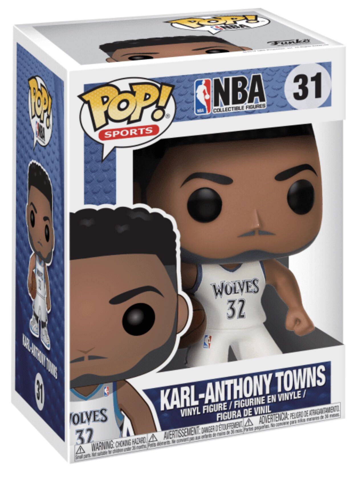 Karl-Anthony Towns (Away Jersey) - NBA vinyl figure collectible [Barcode 889698344531] - Main Image 3