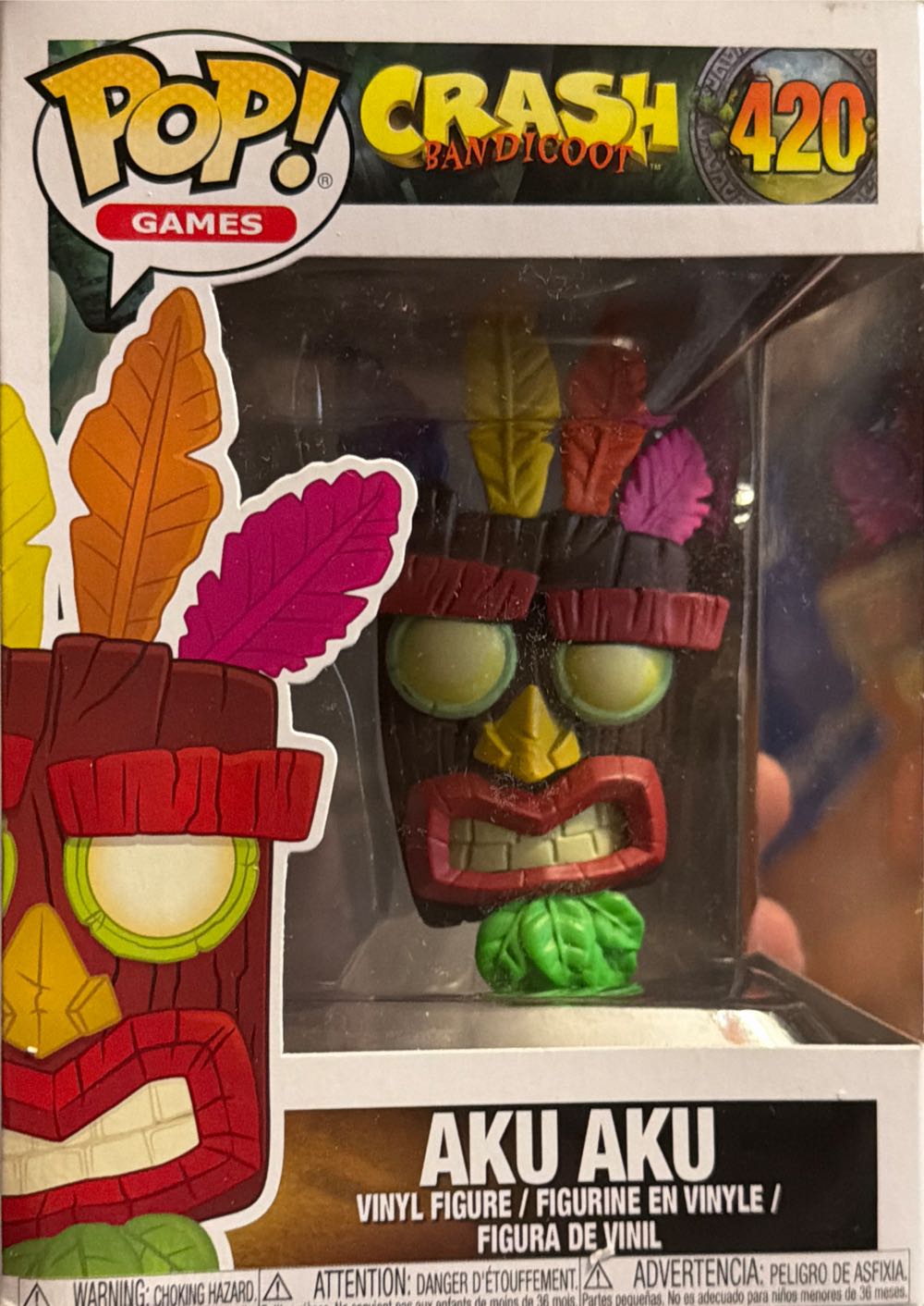 420 AKU AKU - Crash Bandicoot vinyl figure collectible [Barcode 889698339155] - Main Image 4