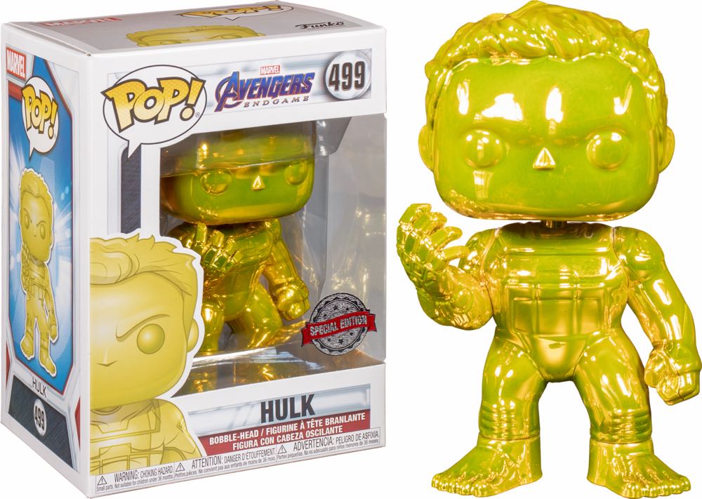 Hulk (Yellow Chrome) #499 - Avengers: Endgame vinyl figure collectible [Barcode 889698413527] - Main Image 2