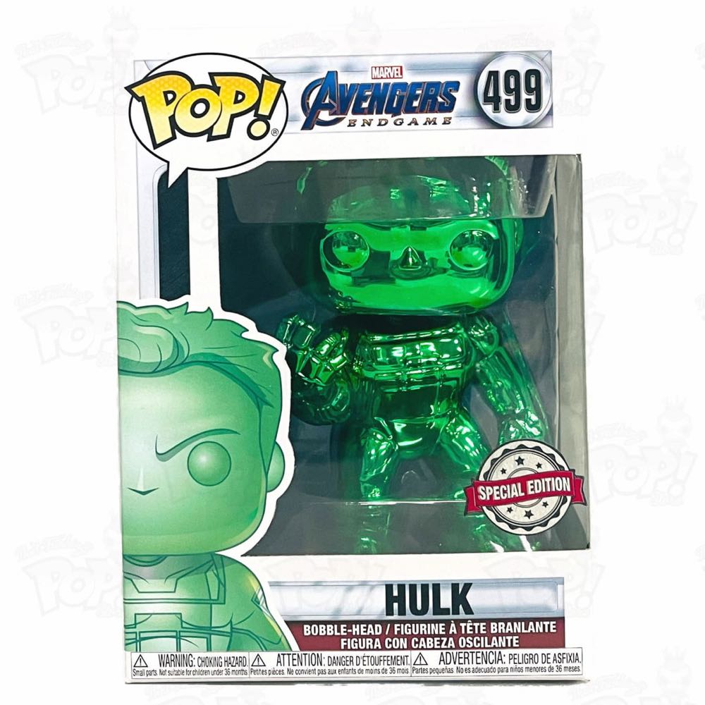 Hulk (Green Chrome) #499 - Avengers: Endgame vinyl figure collectible [Barcode 889698413503] - Main Image 3