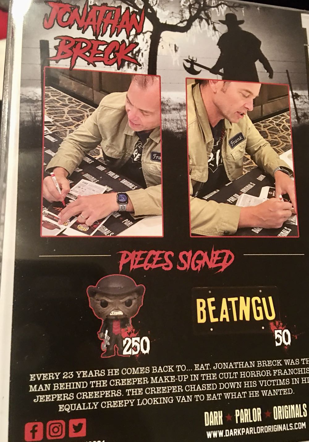 Funko Pop! Movies Jeepers Creepers: The Creeper # 832 - Jeepers Creepers vinyl figure collectible [Barcode 889698441445] - Main Image 4