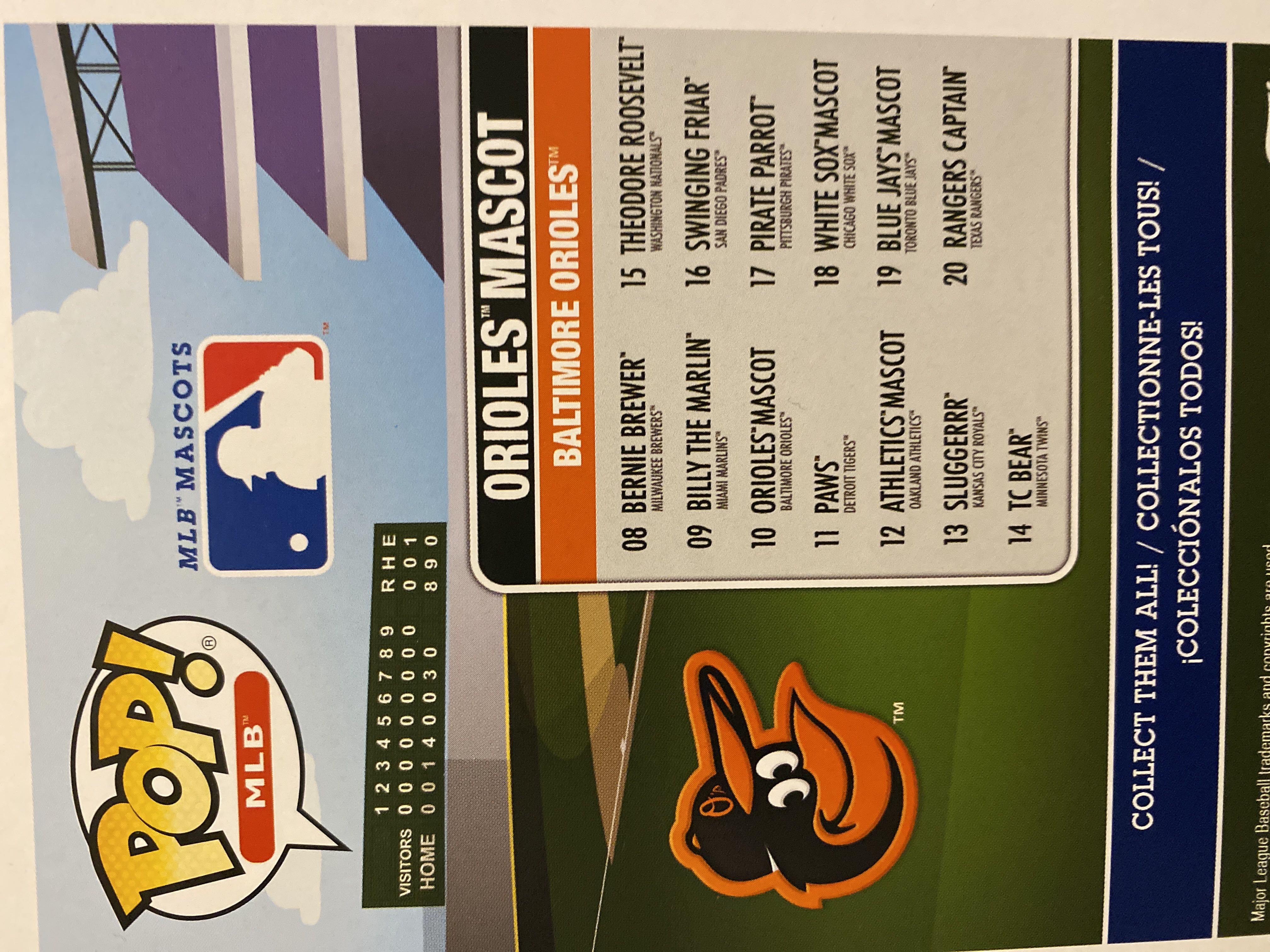 Orioles Mascot  vinyl figure collectible [Barcode 889698386838] - Main Image 2