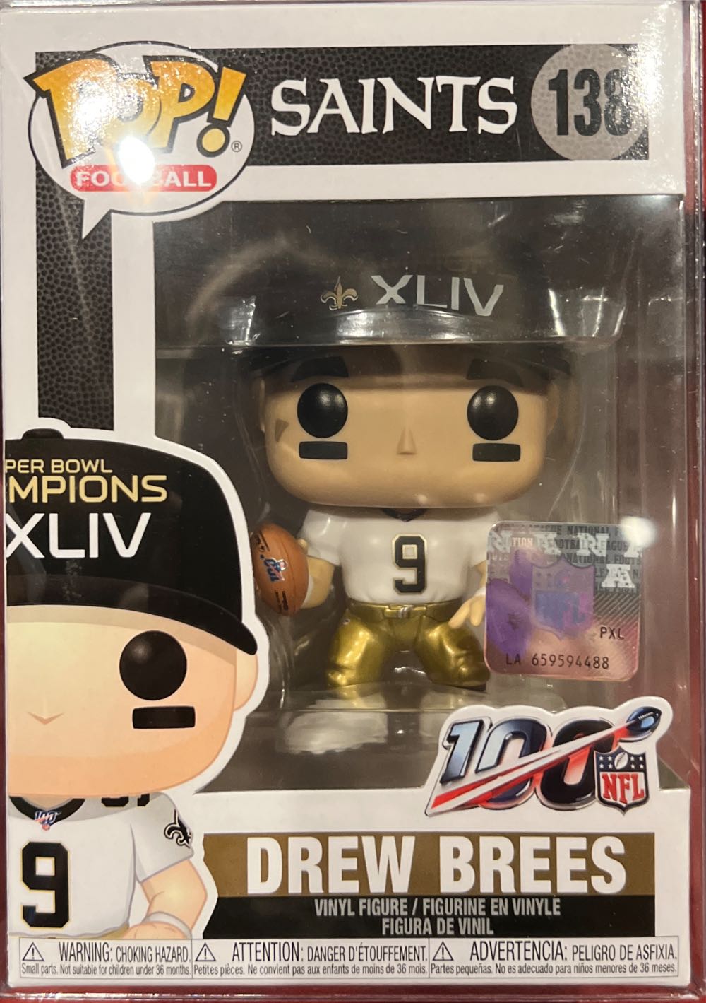 NFL/Drew Brees New Orleans Saints - NFL vinyl figure collectible [Barcode 889698446600] - Main Image 3