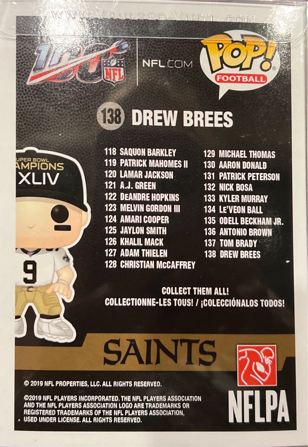 NFL/Drew Brees New Orleans Saints - NFL vinyl figure collectible [Barcode 889698446600] - Main Image 4