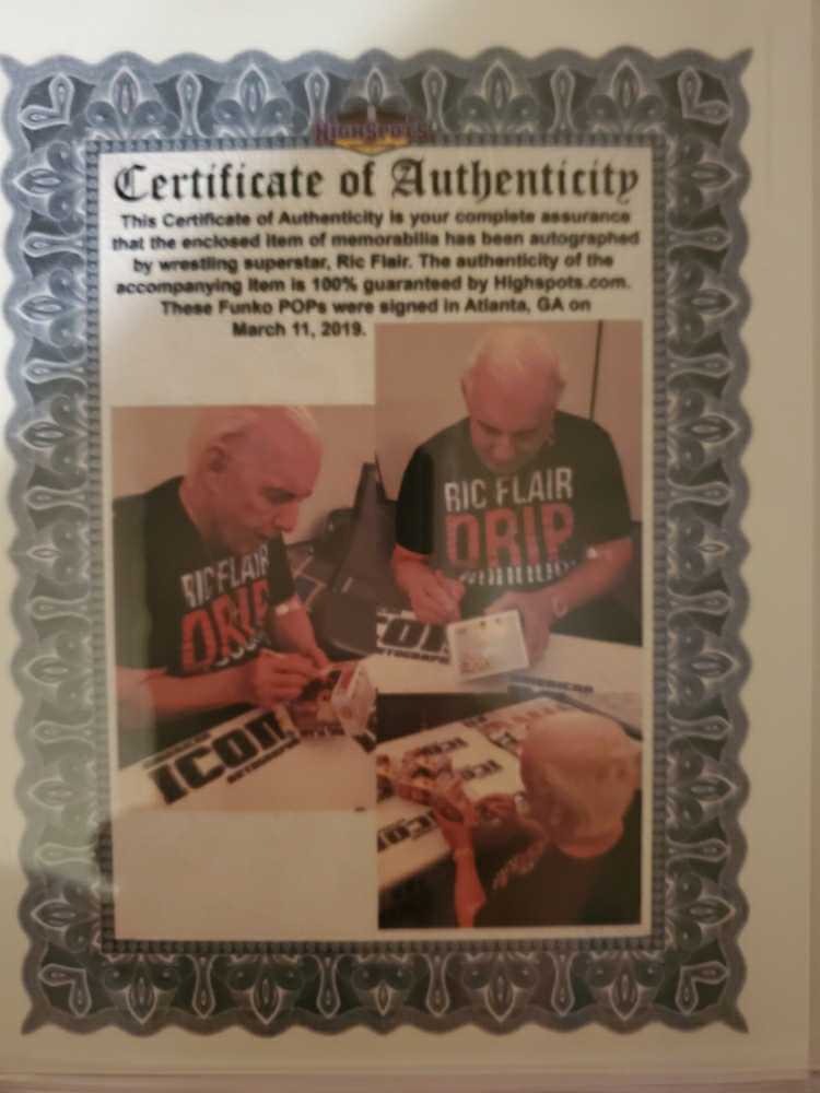Ric Flair - Autographed - Funko Pop - WWE vinyl figure collectible [Barcode 889698380676] - Main Image 2