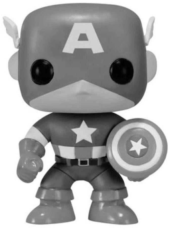 Captain America (Black & White)$830 - Marvel Universe vinyl figure collectible - Main Image 2