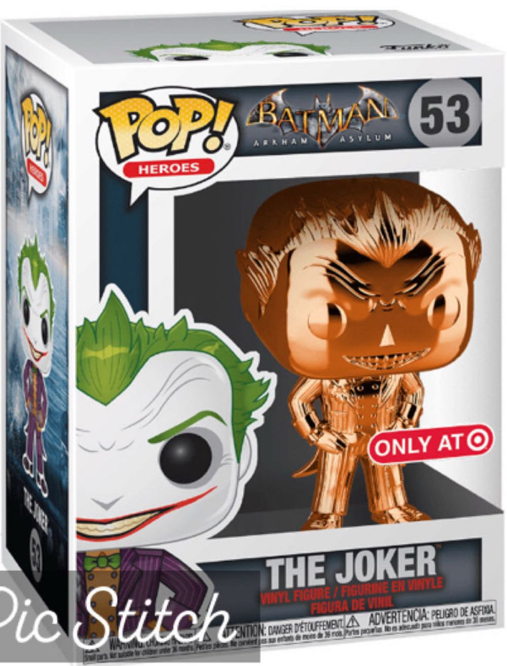 Joker (Chrome) (Orange), The - Batman: Arkham Asylum vinyl figure collectible [Barcode 889698423359] - Main Image 3
