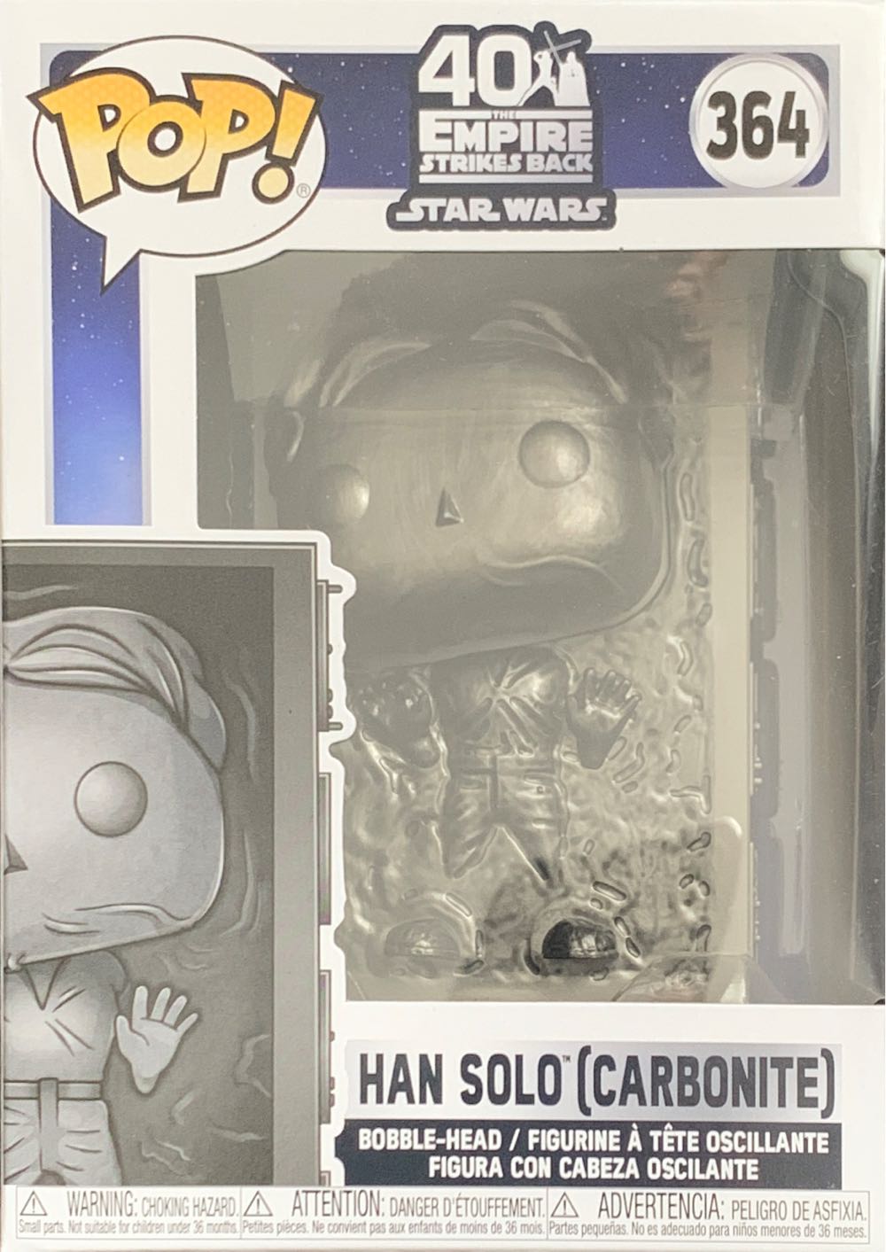 Han Solo (Carbonite) - Star Wars vinyl figure collectible [Barcode 889698483285] - Main Image 3