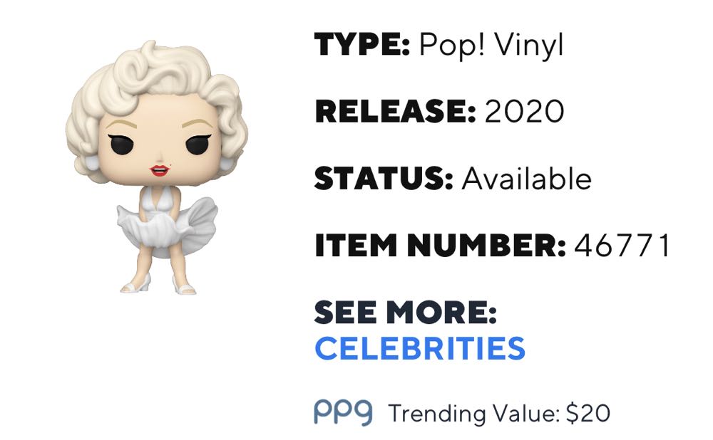 Marilyn Monroe: 24 Pop Icons - Celebrities vinyl figure collectible [Barcode 889698467711] - Main Image 3
