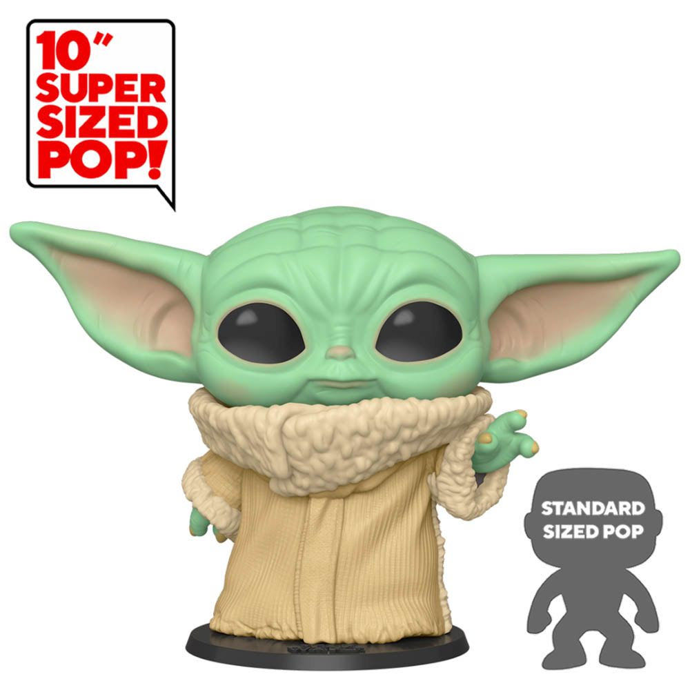 Grogu - The Child - 369 (Disney) “Oversize Jumbo”Star Wars Funko Pop #jumbo - Star Wars: The Mandalorian vinyl figure collectible [Barcode 889698497572] - Main Image 3