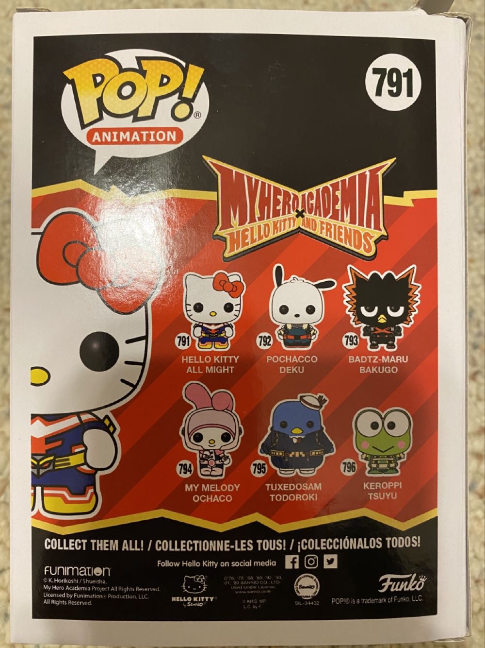 Hello Kitty All Might Pop! 791 - My Hero Academia vinyl figure collectible [Barcode 889698468299] - Main Image 2