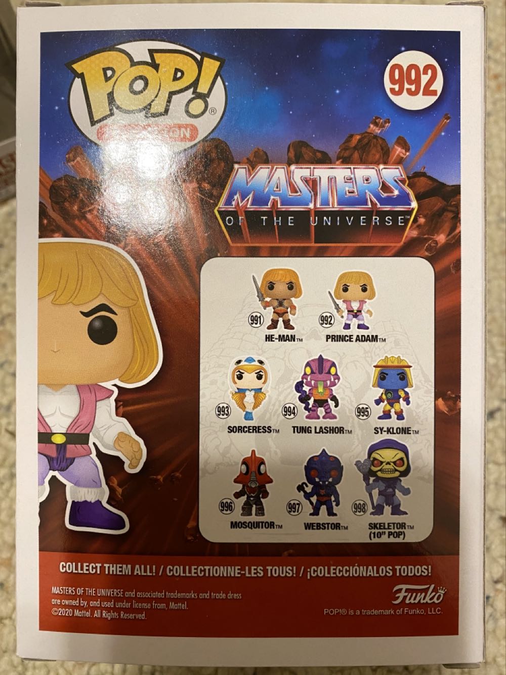 MOTU 992 - Prince Adam - Masters of the Universe vinyl figure collectible [Barcode 889698477468] - Main Image 2