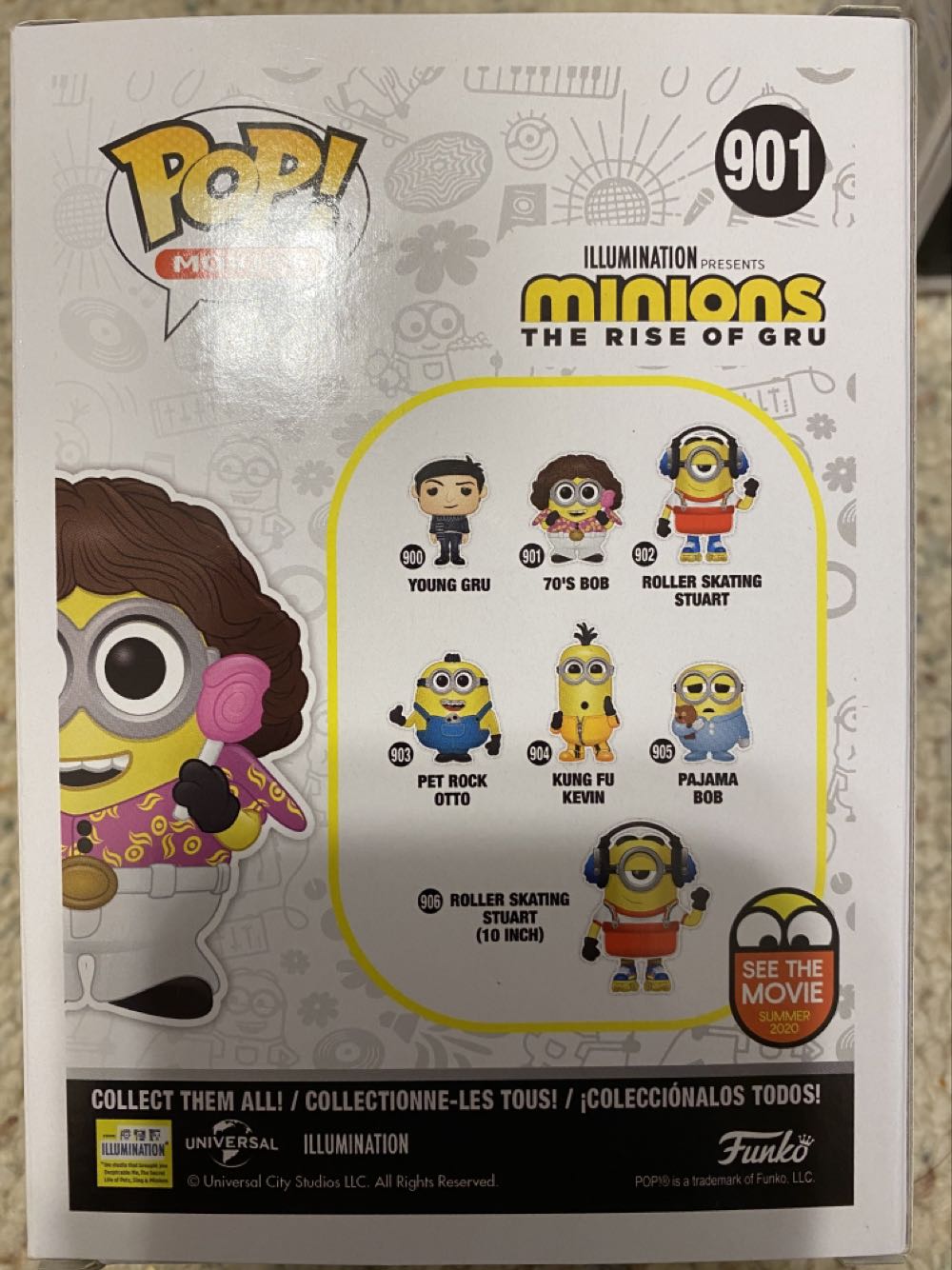 Minions - 70’s Bob - Despicable Me vinyl figure collectible [Barcode 889698478014] - Main Image 2