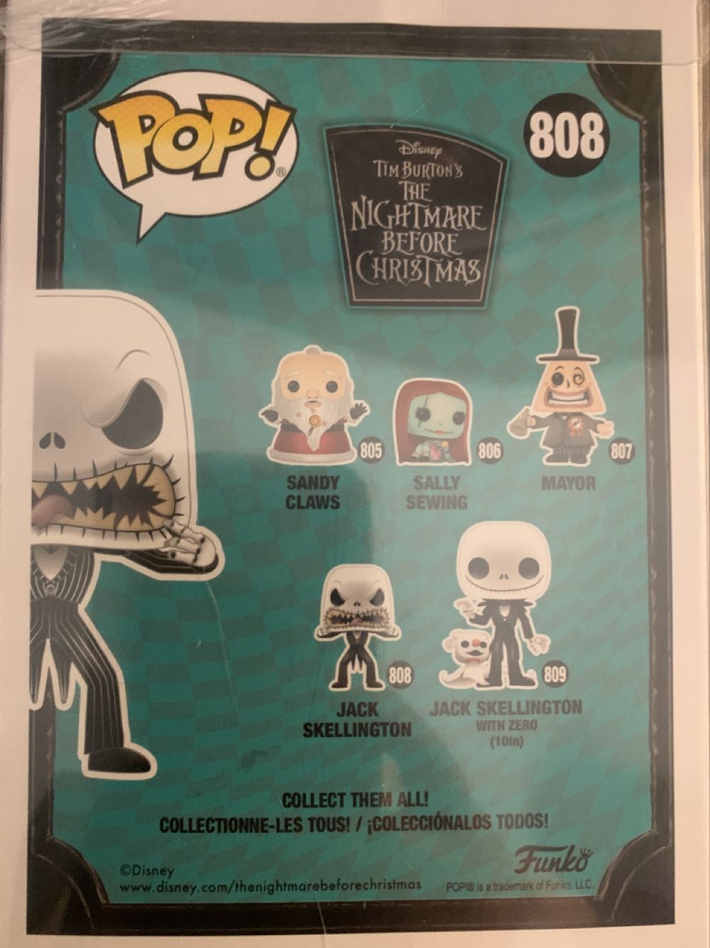 Jack Skellington - (the Nightmare Before Christmas) 808 Disney Funko Pop - The Nightmare Before Christmas vinyl figure collectible [Barcode 889698481823] - Main Image 3