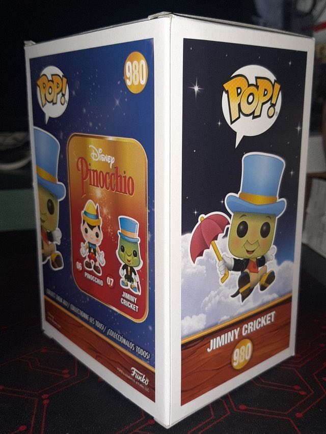 Jiminy Cricket (Pinocchio) - Grillo 980 Funko Pop - Pinocchio vinyl figure collectible [Barcode 889698513838] - Main Image 3