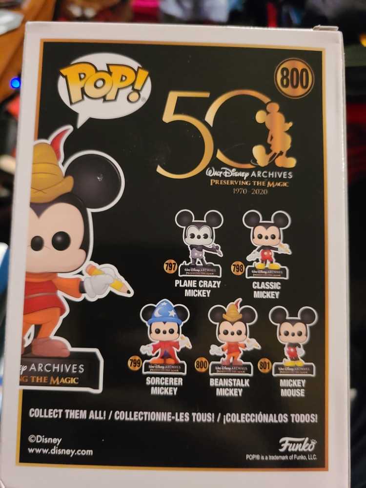 Beanstalk Mickey - 800 - Mickey Mouse - (disney) - 50th - Walt Disney Archives - Preserving The Magic - Funko Pop - Mickey Mouse vinyl figure collectible [Barcode 889698498920] - Main Image 2