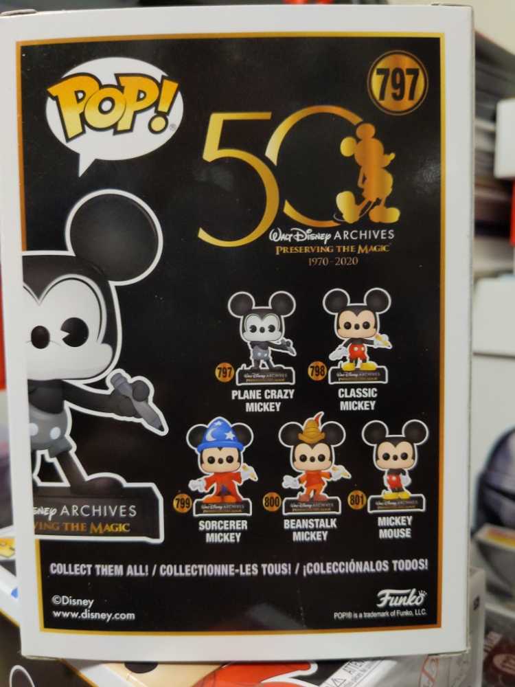 Plane Crazy Mickey - 797  - Mickey Mouse - (disney) - 50th - Walt Disney Archives - Preserving The Magic - Funko - Disney vinyl figure collectible [Barcode 889698498890] - Main Image 2
