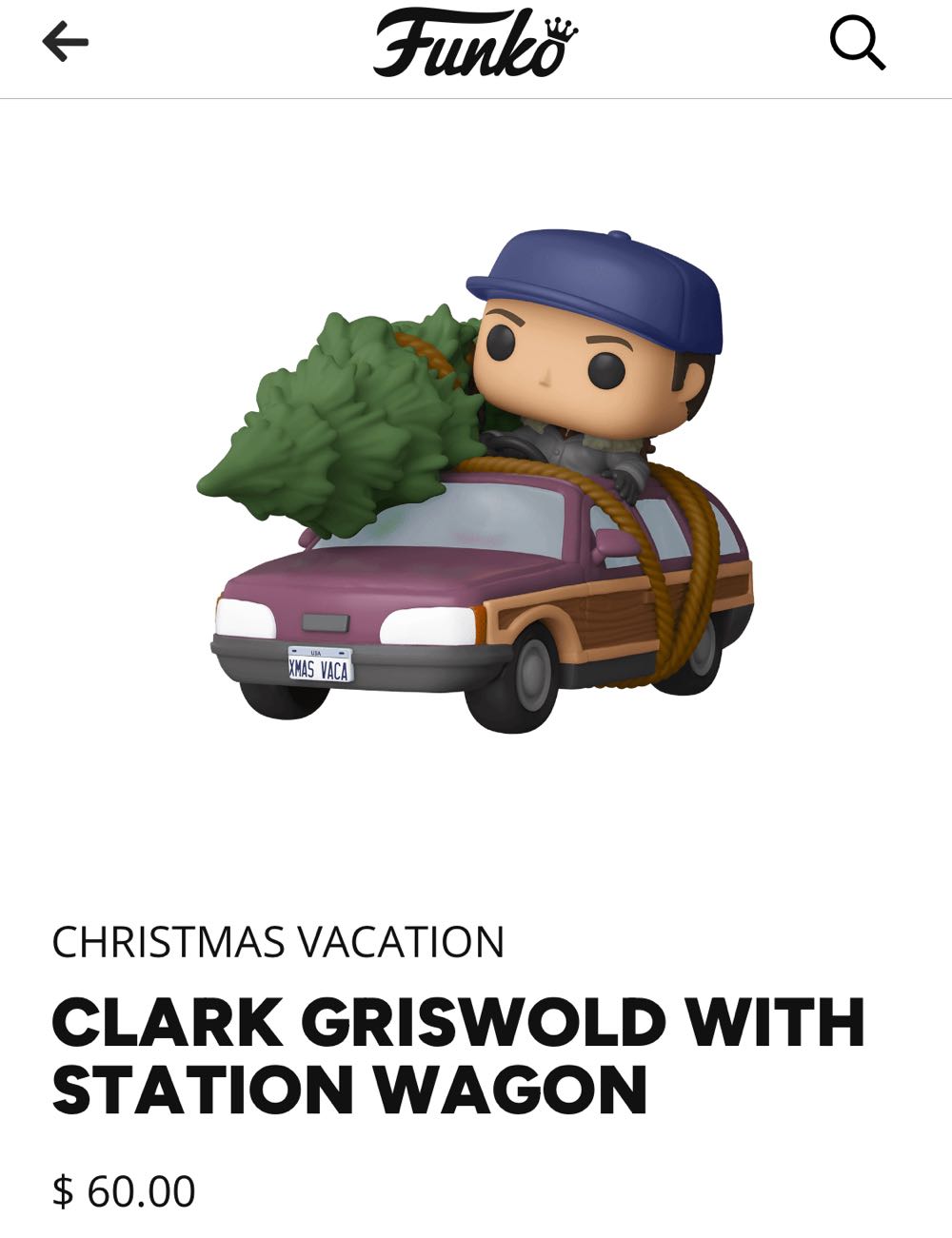 Christmas Vacation: Clark Griswold W/ Station Wagon - National Lampoon vinyl figure collectible [Barcode 889698349642] - Main Image 2