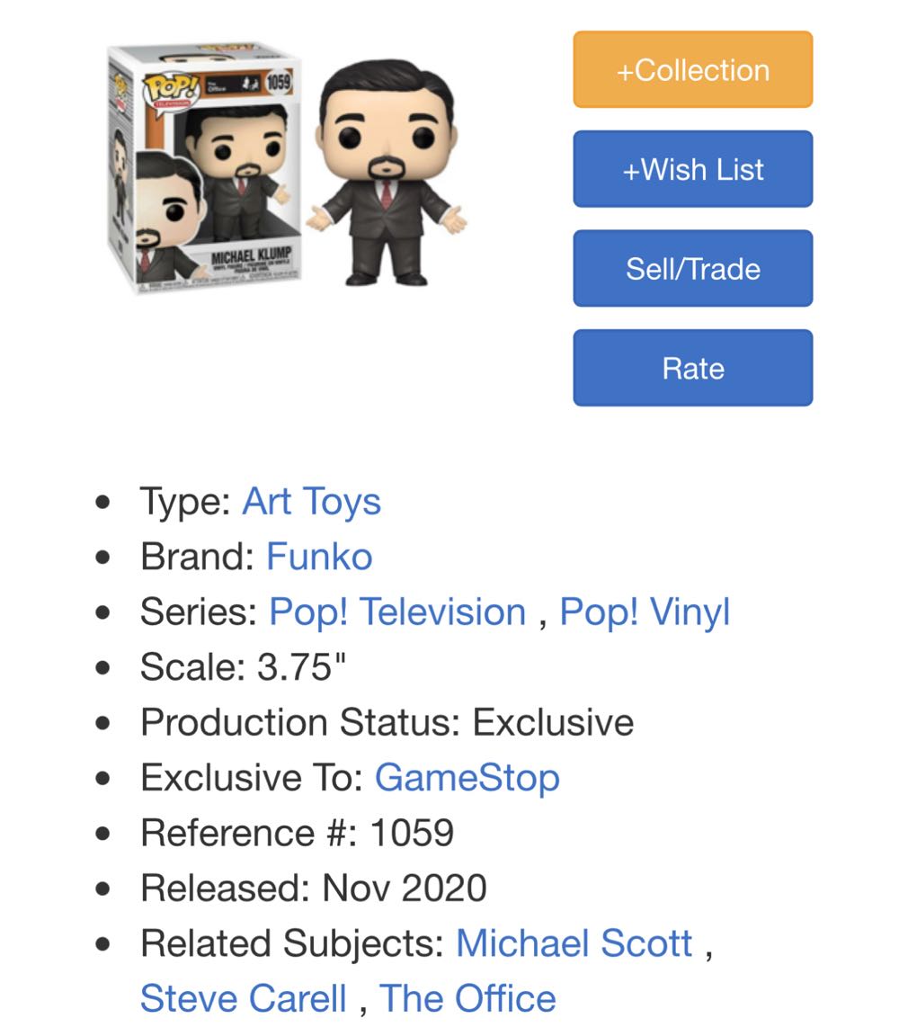 Michael Klump - Funko vinyl figure collectible [Barcode 889698488822] - Main Image 4