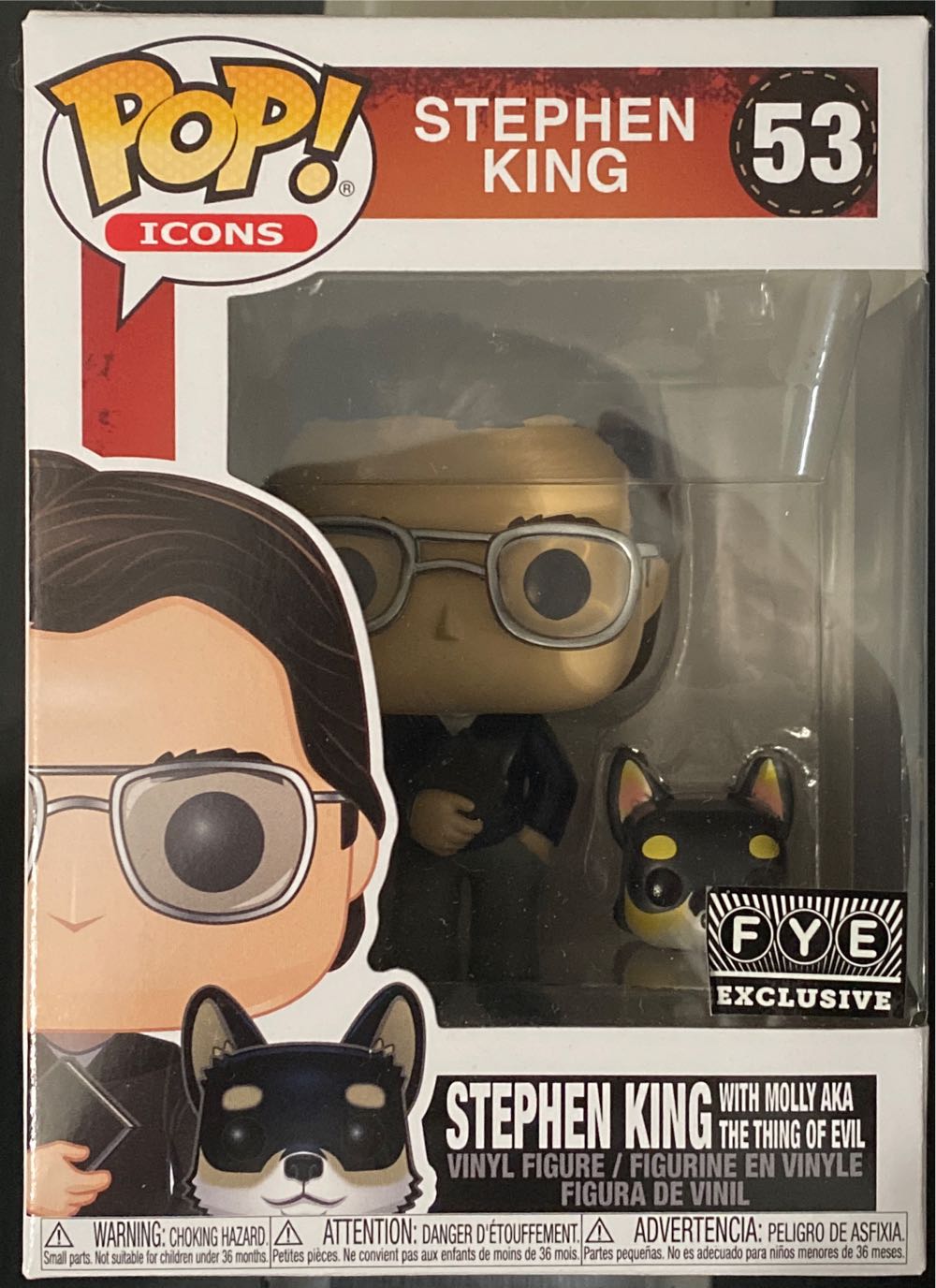 Stephen King With Molly AKA the Thing of Evil - Directors vinyl figure collectible [Barcode 889698350266] - Main Image 2