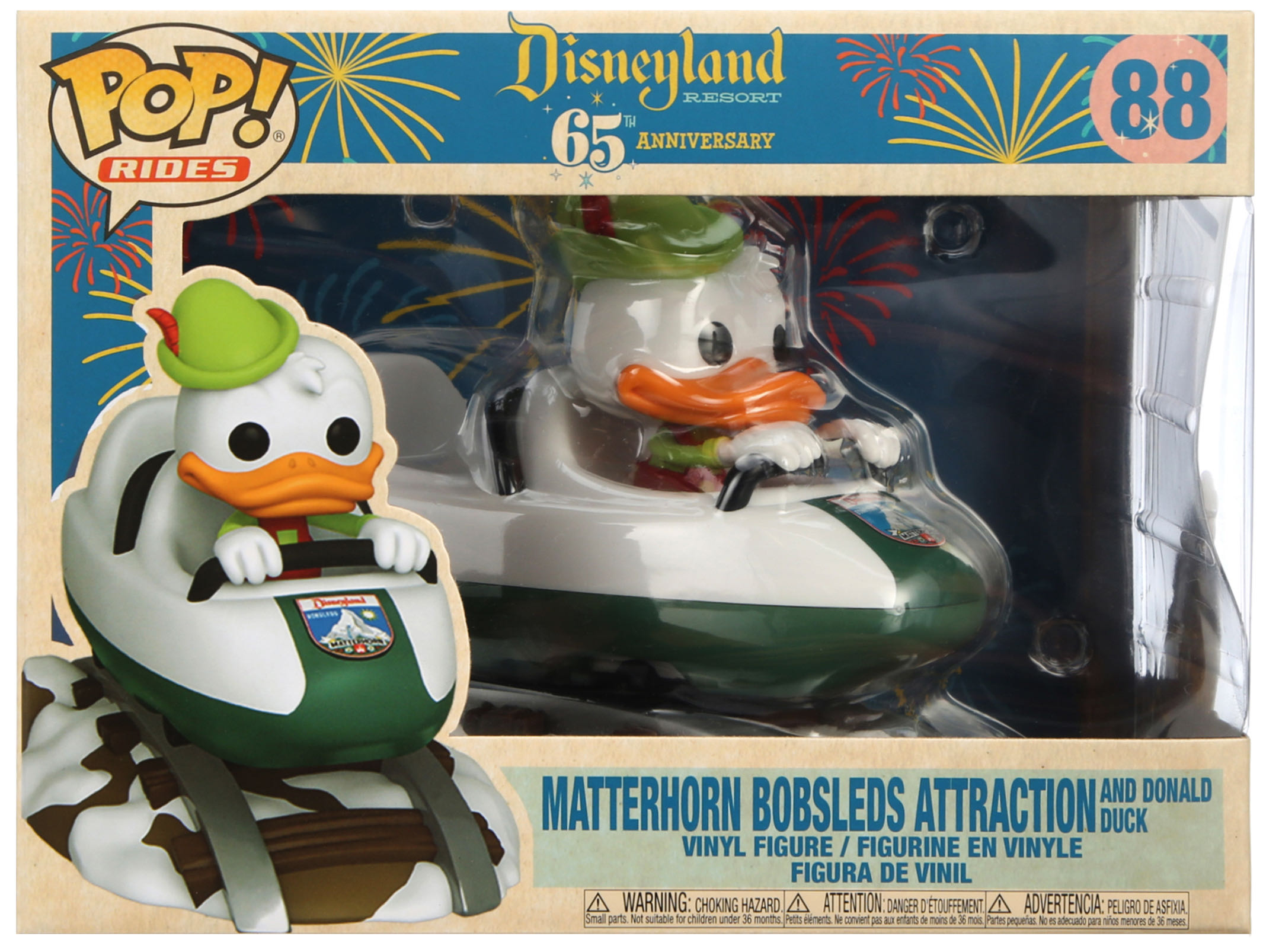 Matterhorn Bobsleds Attraction And Donald Duck - Disney Parks vinyl figure collectible [Barcode 889698503778] - Main Image 2