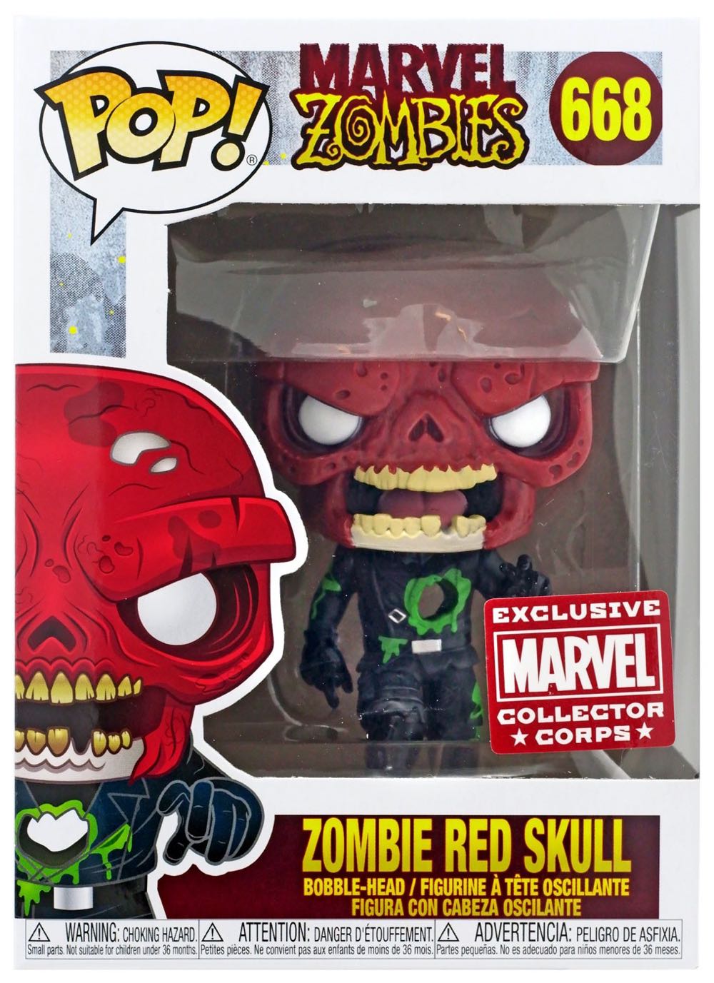 Funko Pop! Marvel Zombies: Zombie Red Skull - Marvel Universe vinyl figure collectible [Barcode 889698498685] - Main Image 2