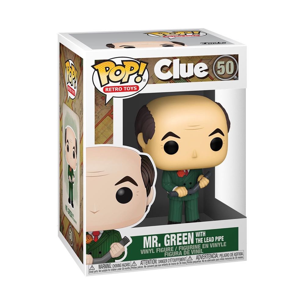 Clue: Mr. Green with the Lead Pipe - Clue vinyl figure collectible [Barcode 889698514538] - Main Image 2