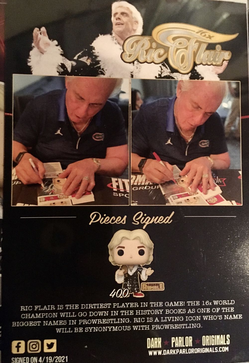 Ric Flair (Royal Rumble 92)(Diamond) (with Pin) - WWE vinyl figure collectible - Main Image 4