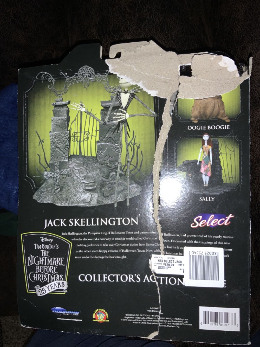 Diamond Select Toys Nightmare Before Christmas: Jack Select Action Figure - Disney vinyl figure collectible [Barcode 699788812976] - Main Image 3