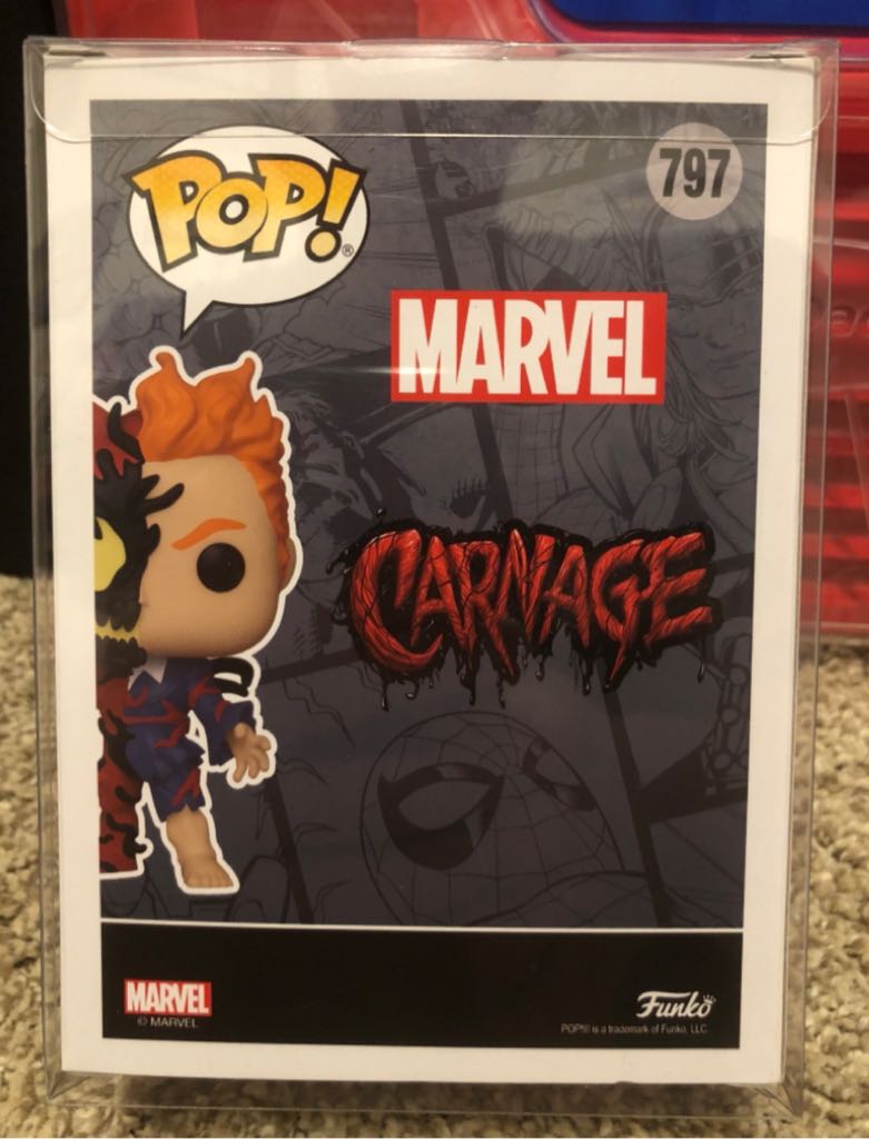 Carnage Pop! 797 (Mid-transformation) - Venom vinyl figure collectible [Barcode 889698546157] - Main Image 2