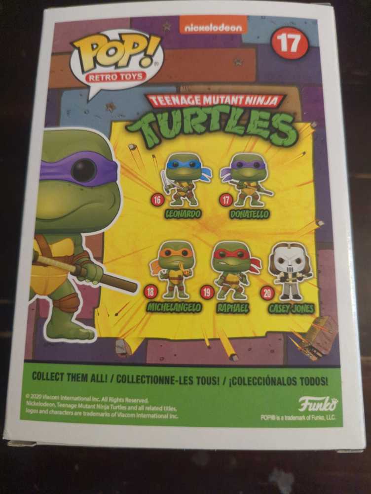 Donatello -  17 - Teenage Mutant Ninja Turtles - Funko Pop Retro Toys - Teenage Mutant Ninja Turtles vinyl figure collectible [Barcode 889698514347] - Main Image 3