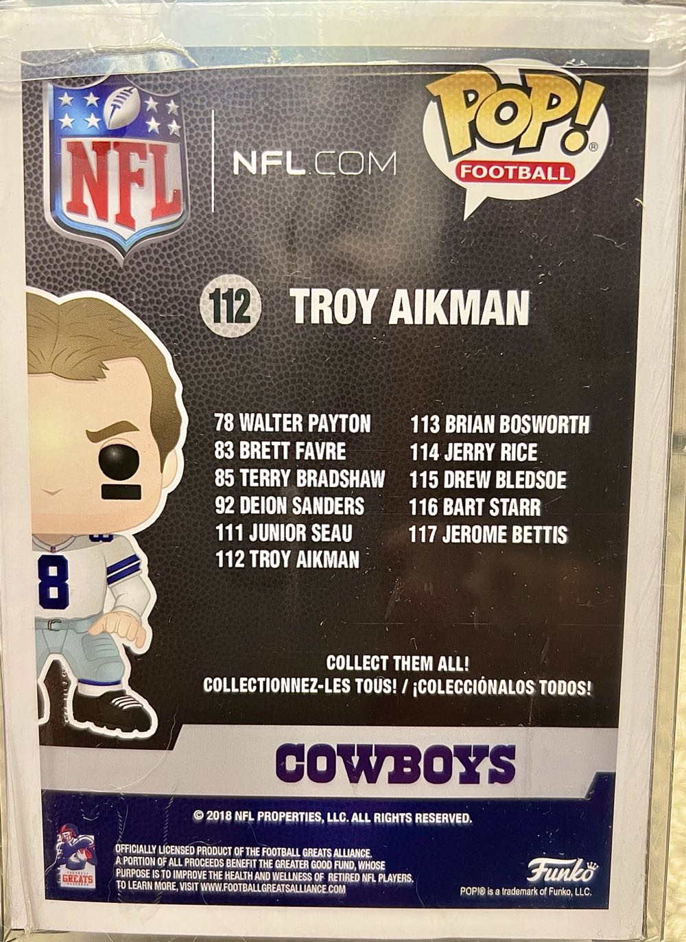 Troy Aikman - NFL vinyl figure collectible [Barcode 889698332989] - Main Image 2