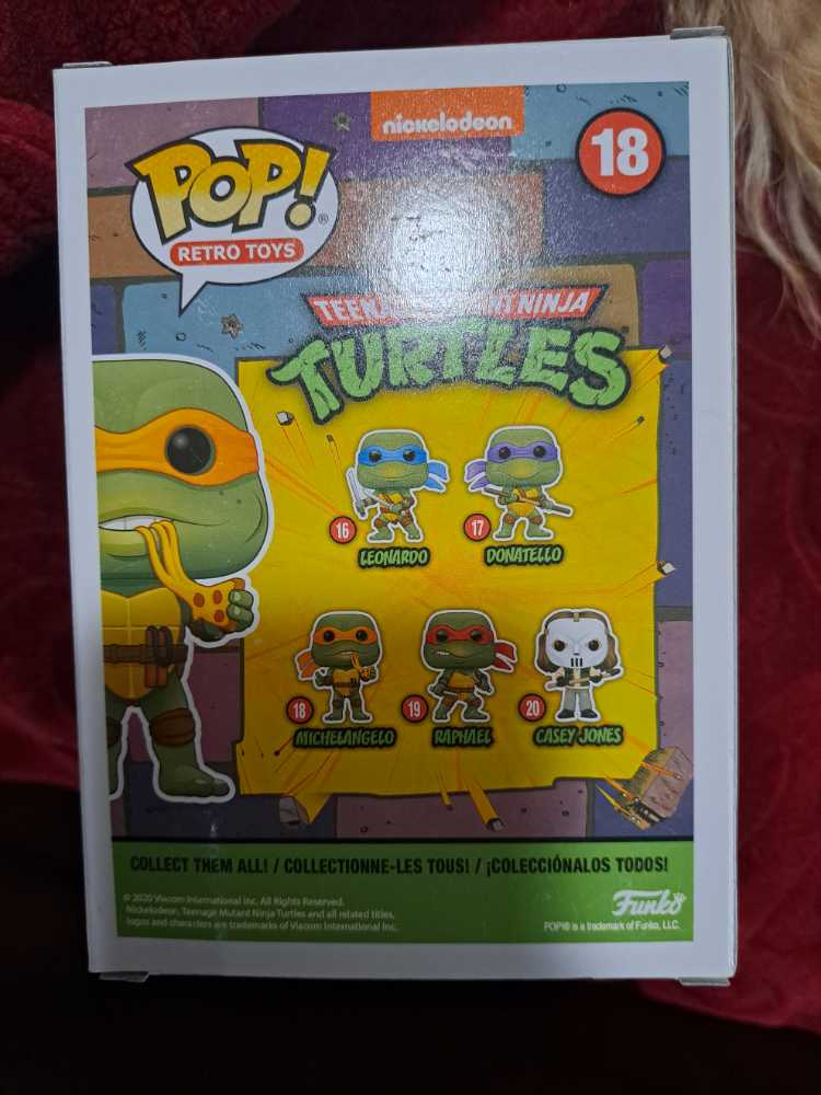 Michelangelo - 18 - Teenage Mutant Ninja Turtles - Funko Pop Retro Toys - Teenage Mutant Ninja Turtles vinyl figure collectible [Barcode 889698514330] - Main Image 3