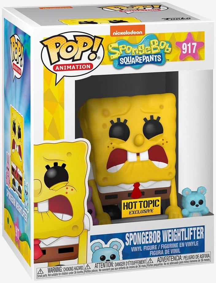 Spongebob SquarePants: SpongeBob Weightlifter (Hot Topic Exclusive) - SpongeBob SquarePants vinyl figure collectible [Barcode 889698542920] - Main Image 2