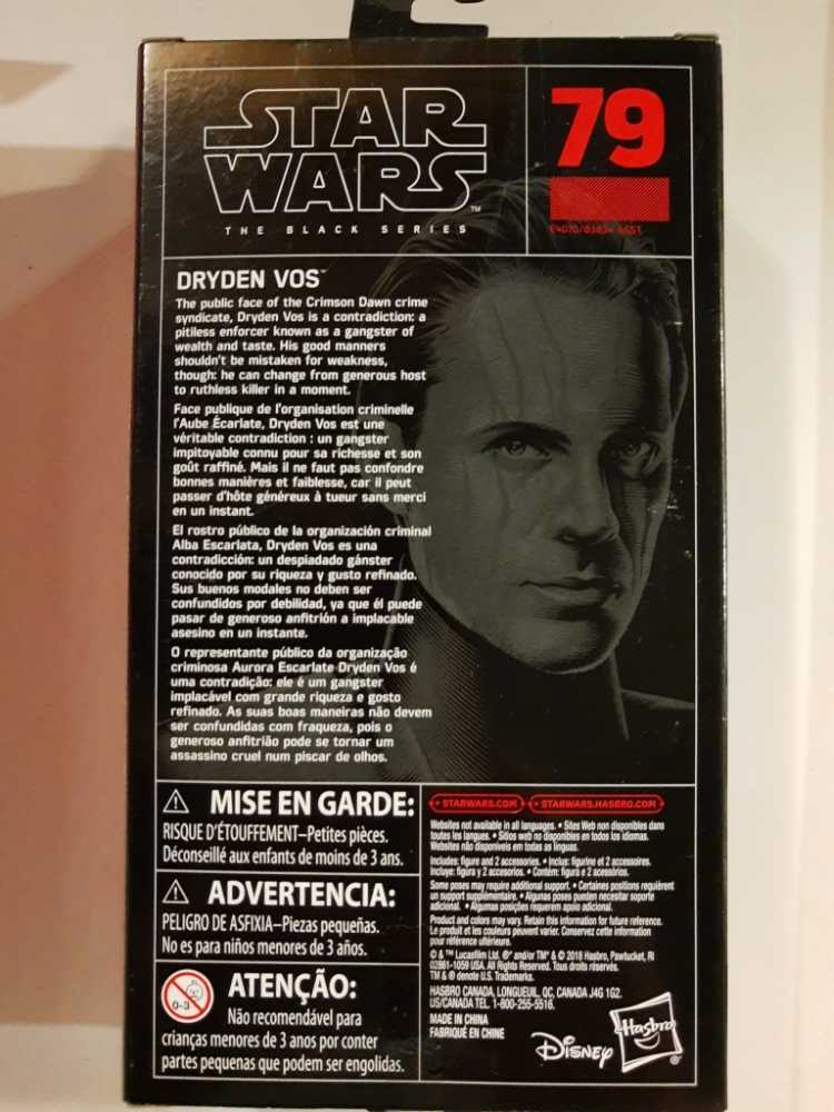 Star Wars The Black Series Dryden Vos - Star Wars vinyl figure collectible [Barcode 630509776894] - Main Image 2