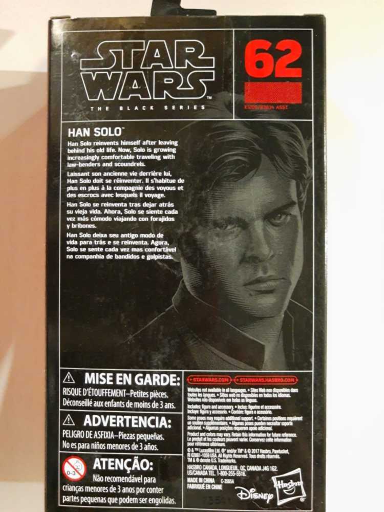 Star Wars The Black Series Han Solo From Solo Movie - Star Wars vinyl figure collectible [Barcode 630509655809] - Main Image 2