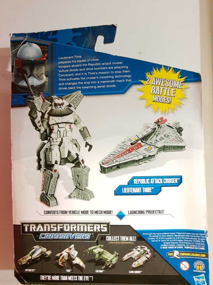 Star Wars Transformers Crossovers Lieutenant Thire To Republic Attack Cruiser - Star Wars vinyl figure collectible [Barcode 653569525721] - Main Image 2