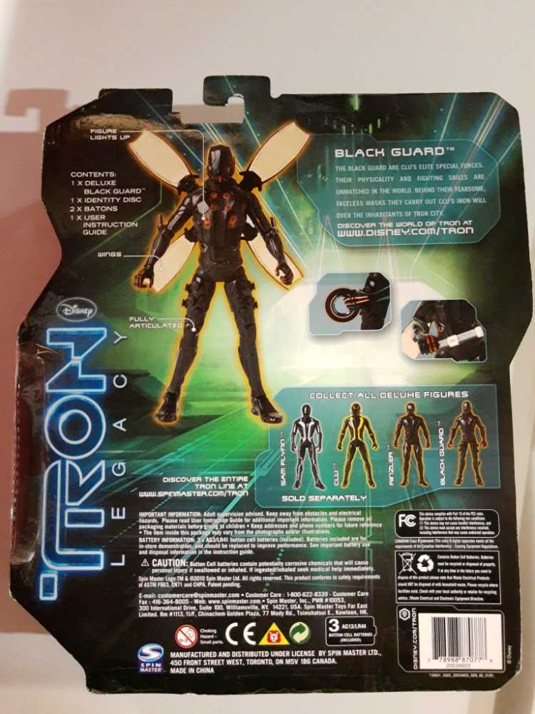 Tron Legacy Deluxe Black Guard Figure - Tron vinyl figure collectible [Barcode 778988870778] - Main Image 2