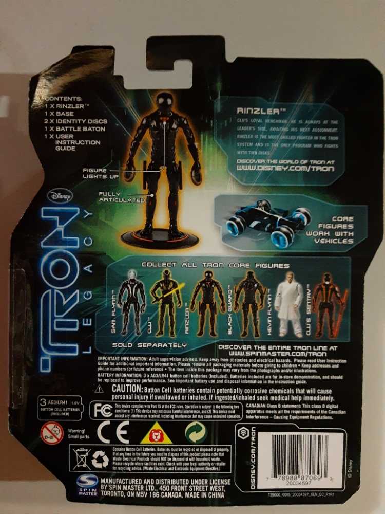 Tron Legacy Rinzler - Tron vinyl figure collectible [Barcode 778988870693] - Main Image 2