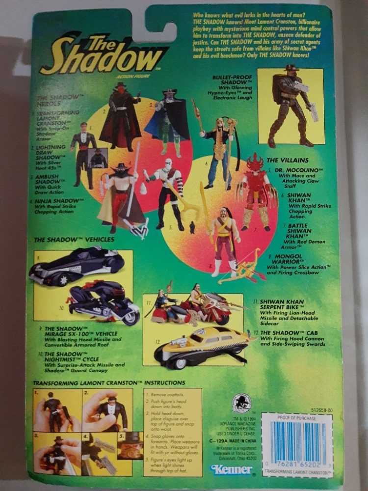 The Shadow Transforming Lamont Cranston  vinyl figure collectible [Barcode 076281652023] - Main Image 2